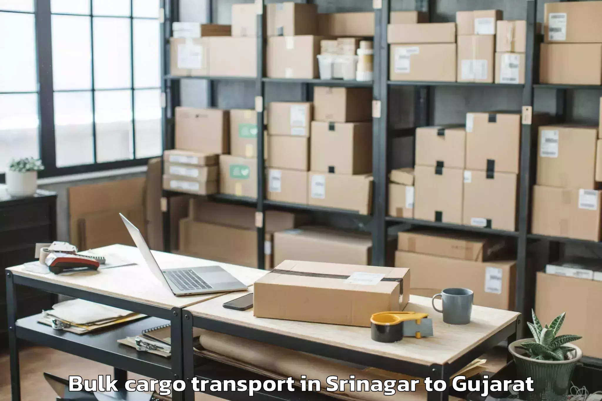 Professional Srinagar to Bhavnagar Airport Bhu Bulk Cargo Transport